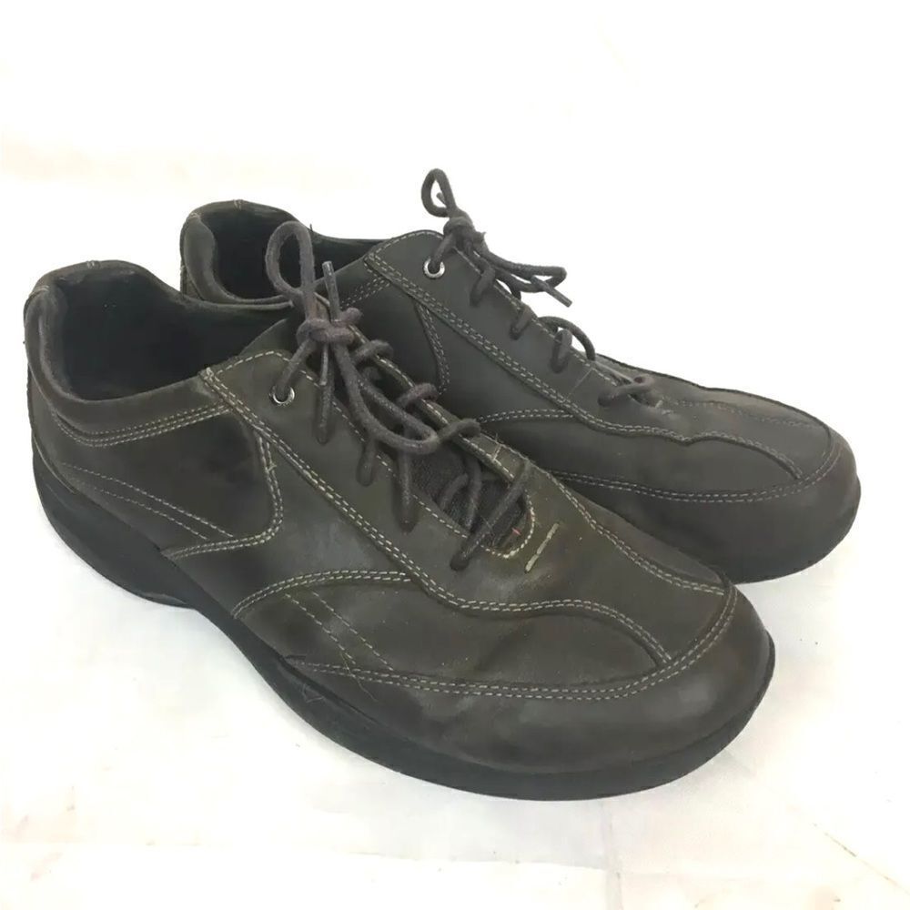 Clarks In Motion Brown Leather Lace Up Casual Walking Sneaker Men Size 12